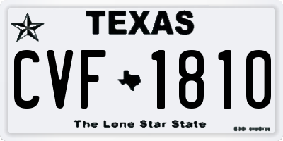 TX license plate CVF1810