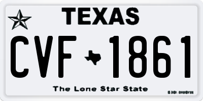 TX license plate CVF1861