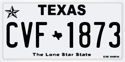 TX license plate CVF1873