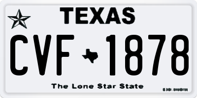 TX license plate CVF1878