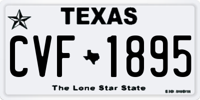 TX license plate CVF1895