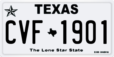TX license plate CVF1901