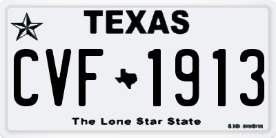 TX license plate CVF1913
