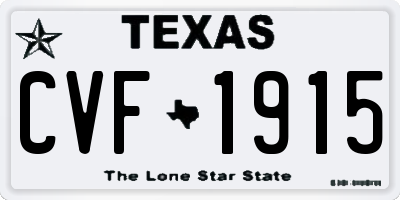 TX license plate CVF1915
