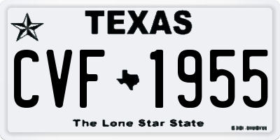 TX license plate CVF1955