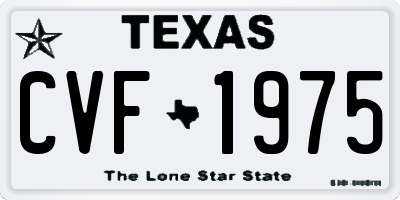 TX license plate CVF1975
