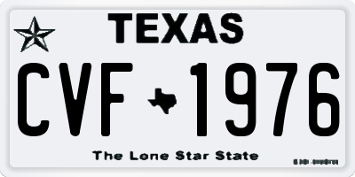 TX license plate CVF1976