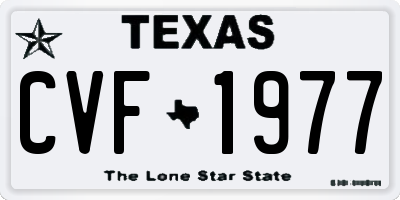 TX license plate CVF1977