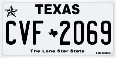 TX license plate CVF2069