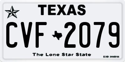 TX license plate CVF2079