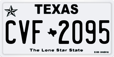 TX license plate CVF2095