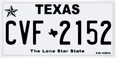 TX license plate CVF2152