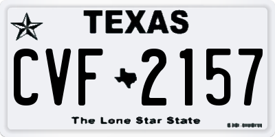 TX license plate CVF2157