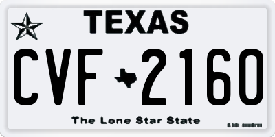 TX license plate CVF2160