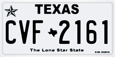 TX license plate CVF2161