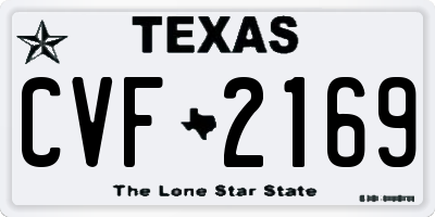 TX license plate CVF2169