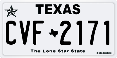 TX license plate CVF2171