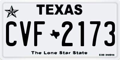 TX license plate CVF2173