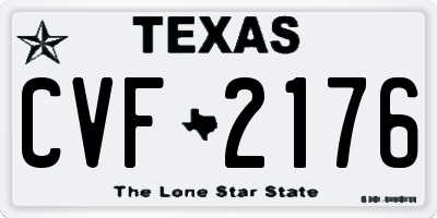 TX license plate CVF2176