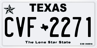 TX license plate CVF2271