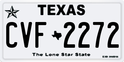 TX license plate CVF2272