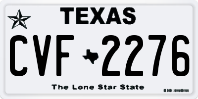 TX license plate CVF2276