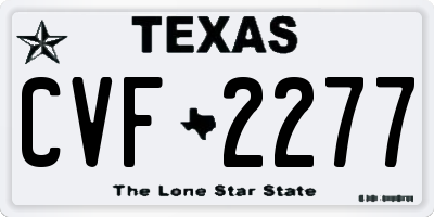TX license plate CVF2277