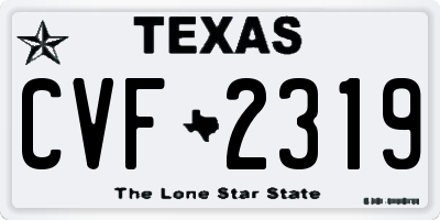 TX license plate CVF2319