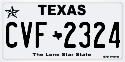 TX license plate CVF2324
