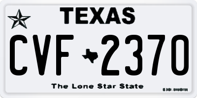 TX license plate CVF2370