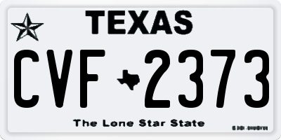 TX license plate CVF2373