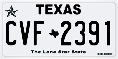 TX license plate CVF2391