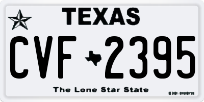 TX license plate CVF2395