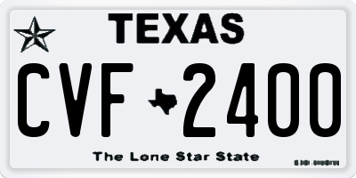 TX license plate CVF2400