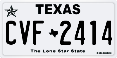 TX license plate CVF2414