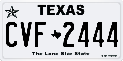 TX license plate CVF2444
