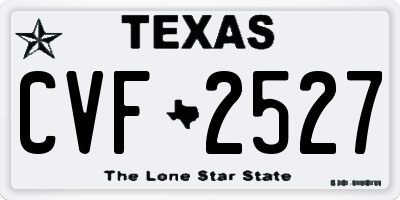 TX license plate CVF2527