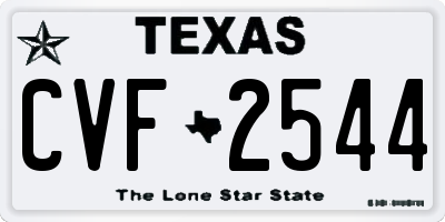 TX license plate CVF2544