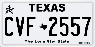 TX license plate CVF2557