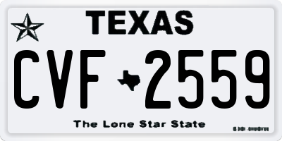 TX license plate CVF2559