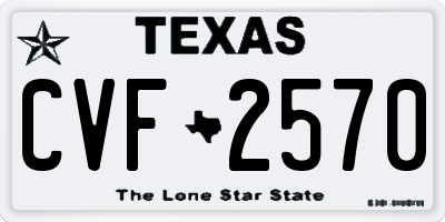 TX license plate CVF2570