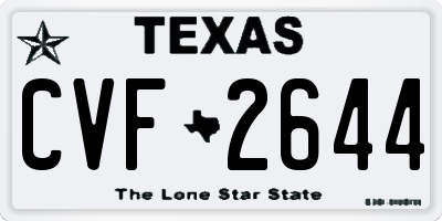 TX license plate CVF2644