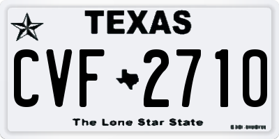 TX license plate CVF2710
