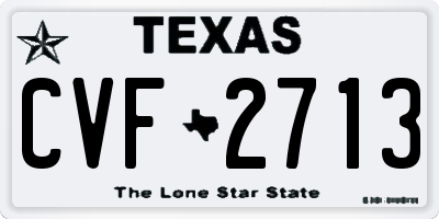 TX license plate CVF2713