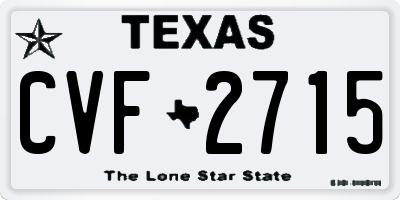 TX license plate CVF2715