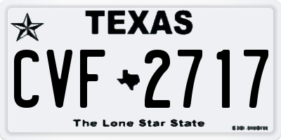 TX license plate CVF2717