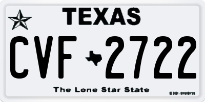 TX license plate CVF2722
