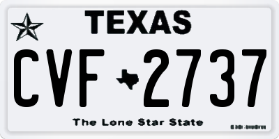 TX license plate CVF2737