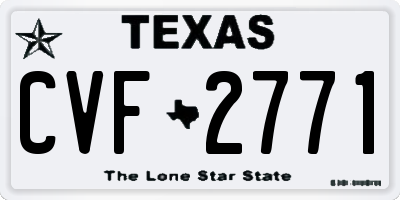 TX license plate CVF2771