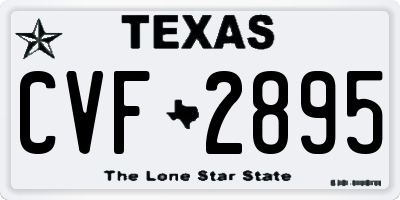 TX license plate CVF2895